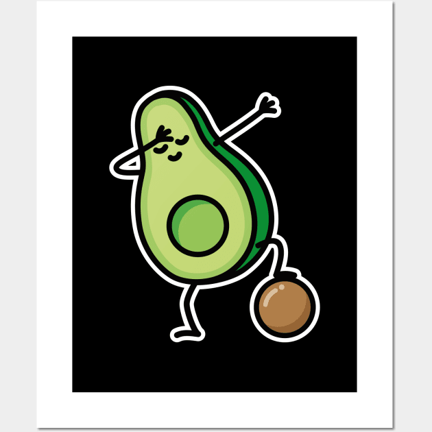 Dab dabbing avocado funny soccer soccer player Wall Art by LaundryFactory